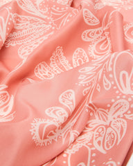 PAISLEY SATIN SCARF TERRACOTTA